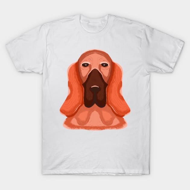 Bloodhound dog T-Shirt by Dzulhan